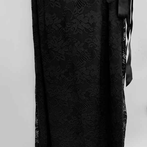 Isaac Mizrahi for Target Black Lace Sheath Dress S 10 | Belted | Sleeveless - Picture 4 of 10